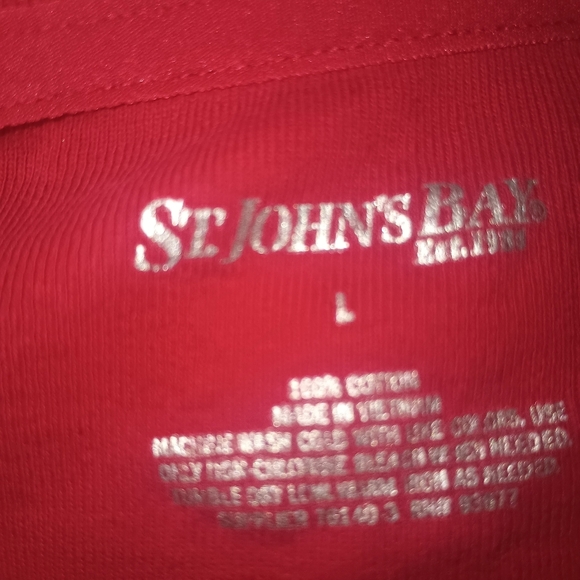 St. John's Bay Red 3/4 Sleeve Relaxed Tunic - Picture 3 of 3